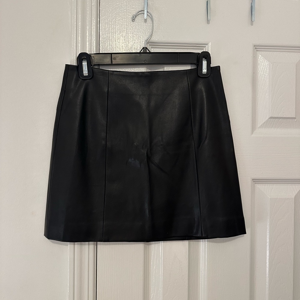 Black Leather Mini Skirt